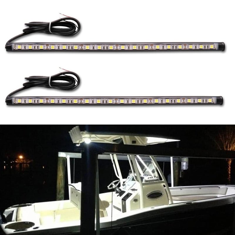 Botepon Navigation Lights for Boats led, Adhesive Install Boat Interior Light, Deck Lights for Night Fishing, IP67 Waterproot for for Pontoon, Bass, Dinghy, Kayak Jon Boat, White - Image 1